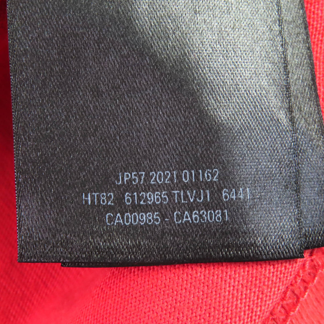 美品△BALENCIAGA バレンシアガ 612965 コットン100% デストロイ ダメージ加工 クルーネック 半袖Ｔシャツ レッド系 S 正規品 メンズ