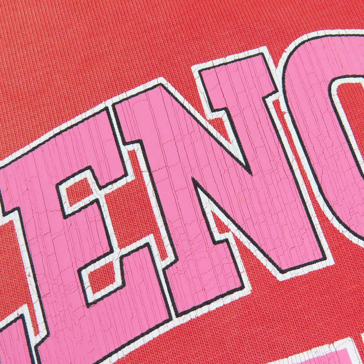 美品△BALENCIAGA バレンシアガ 612965 コットン100% デストロイ ダメージ加工 クルーネック 半袖Ｔシャツ レッド系 S 正規品 メンズ