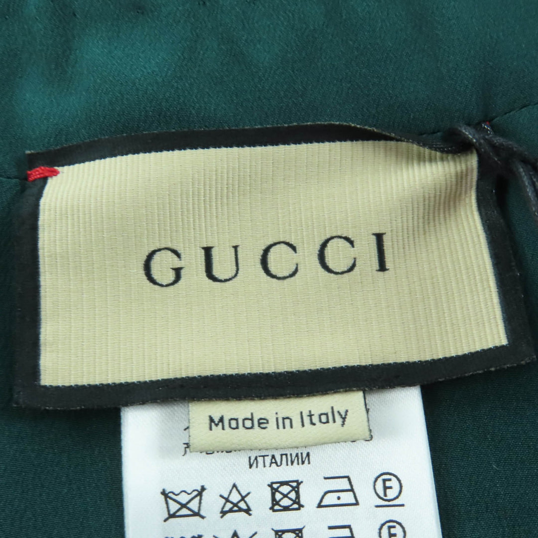 未使用品☆GUCCI グッチ 653449 スパンコール装飾 半袖 ボレロ ジャケット グリーン XXS ハンガー付き イタリア製 正規品 レディース