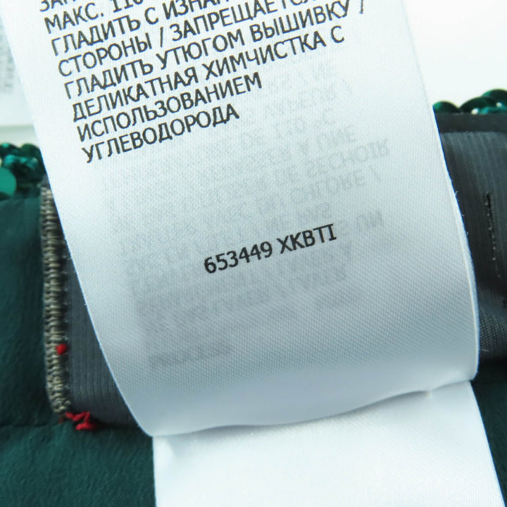 未使用品☆GUCCI グッチ 653449 スパンコール装飾 半袖 ボレロ ジャケット グリーン XXS ハンガー付き イタリア製 正規品 レディース