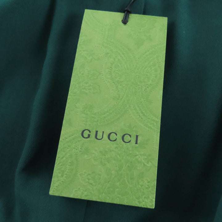 未使用品☆GUCCI グッチ 653449 スパンコール装飾 半袖 ボレロ ジャケット グリーン XXS ハンガー付き イタリア製 正規品 レディース