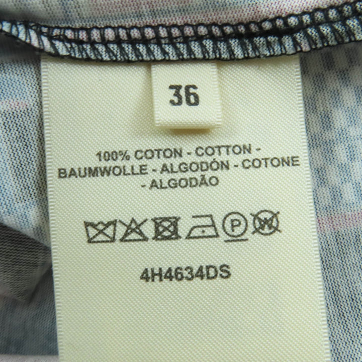 極美品☆HERMES エルメス 4H4634DS 24AW Lettres Equestres コットン100％ クロップド 半袖Ｔシャツ マルチ 36 伊製 正規品 レディース