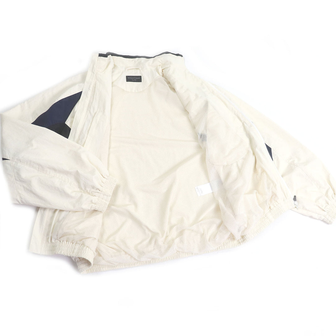 極美品□BALENCIAGA バレンシアガ 23SS 746483 スポーツアイコン トラックブルゾンジャケット アイボリー S イタリア製 正規品 メンズ