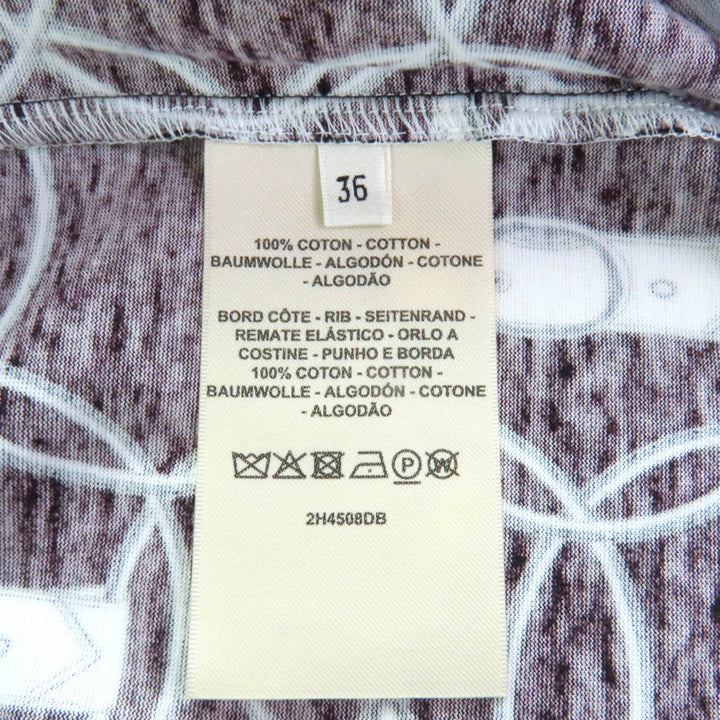 極美品◇HERMES エルメス 2H4508DB La Promenade du Matin 朝の散歩 コットン100％ 半袖 ワンピース ブラック 36 箱付き フランス製