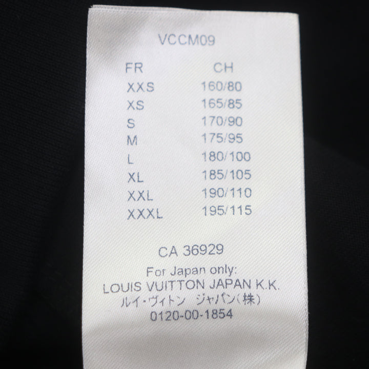 美品▼LOUIS VUITTON ルイヴィトン 21SS モノグラム サークルカット 裏起毛 フーデッド プルオーバー パーカー ブラック S 正規品 メンズ