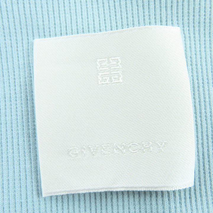 極美品☆GIVENCHY ジバンシィ BW21PS3YHY コットン 4G プラーク ノースリーブ ワンピース ブルー XS 正規品 レディース
