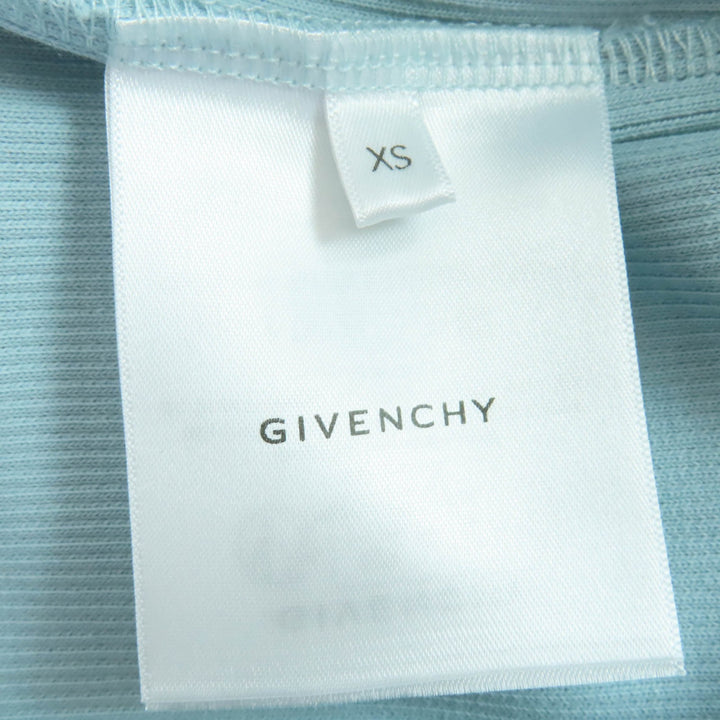 極美品☆GIVENCHY ジバンシィ BW21PS3YHY コットン 4G プラーク ノースリーブ ワンピース ブルー XS 正規品 レディース