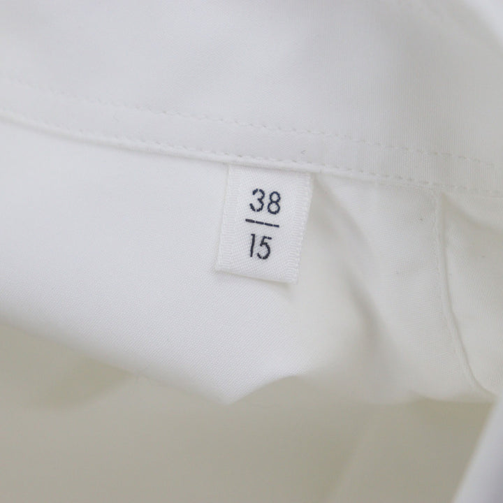 美品▼JIL SANDER ジルサンダー 19AW JSMP742235 コットン100% ロゴプリント 長袖ロングシャツ ホワイト 38 イタリア製 正規品 メンズ
