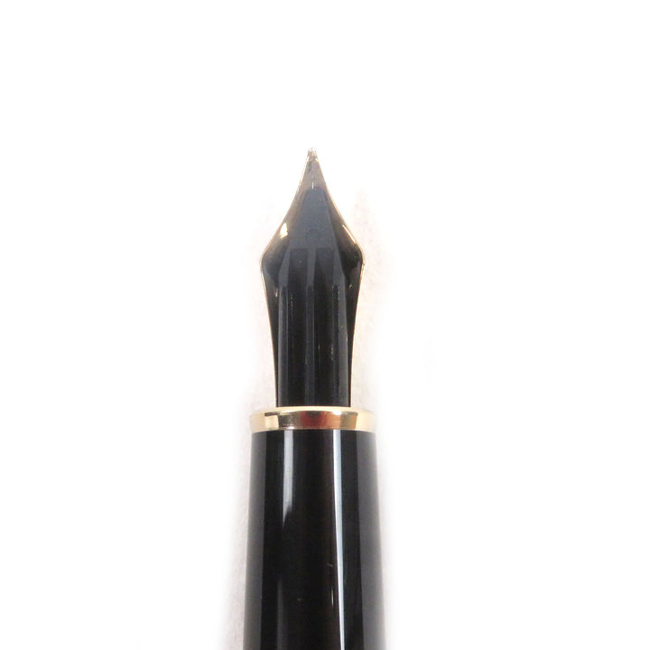 極美品□MONTBLANC モンブラン マイスターシュテュック クラシック ペン先14K Fニブ キャップ式 万年筆 ブラック ゴールド ドイツ製