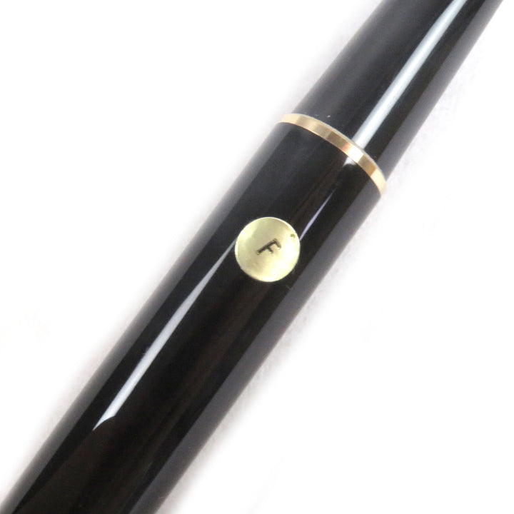 極美品□MONTBLANC モンブラン マイスターシュテュック クラシック ペン先14K Fニブ キャップ式 万年筆 ブラック ゴールド ドイツ製