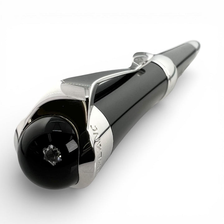 極美品▲MONTBLANC モンブラン エトワール･ド･モンブラン プレシャス ダイヤモンド ボールペン ブラック シルバー ドイツ製 メンズ