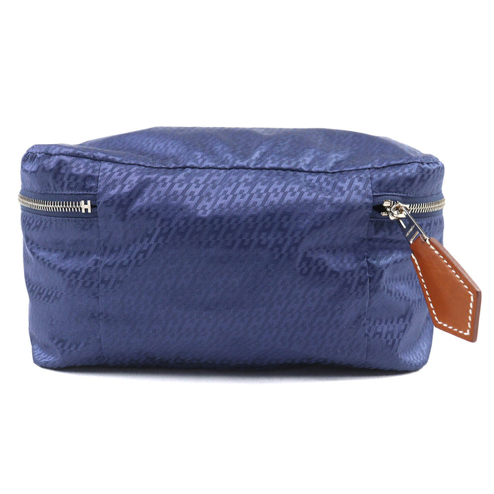 極美品△HERMES エルメス ウース・ドゥ・ヴォヤージュ PM シルク100％ ポーチ ブルー B刻印 フランス製 レディース オススメ◎