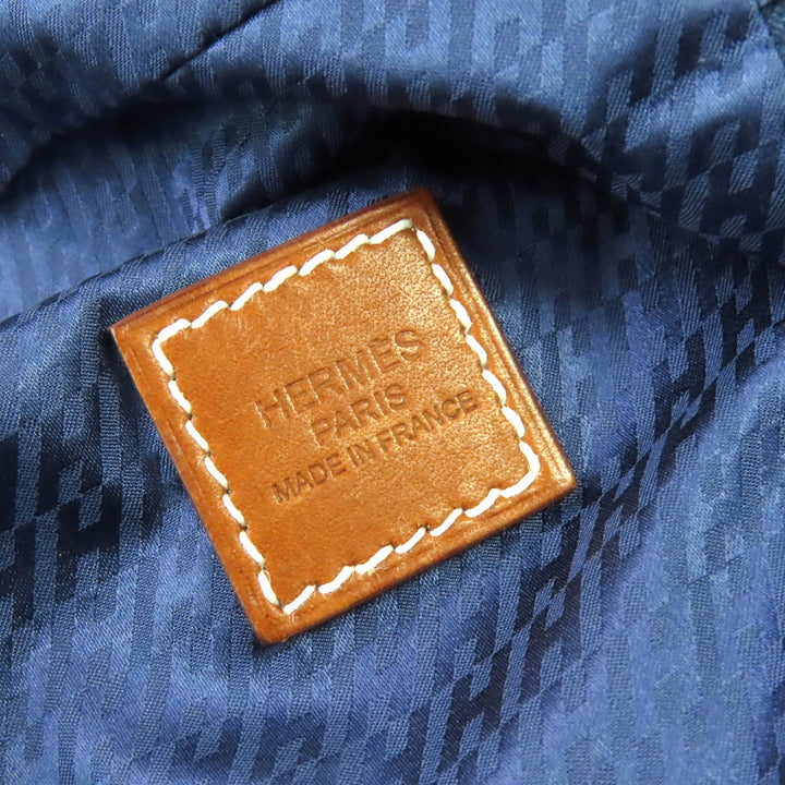 極美品△HERMES エルメス ウース・ドゥ・ヴォヤージュ PM シルク100％ ポーチ ブルー B刻印 フランス製 レディース オススメ◎