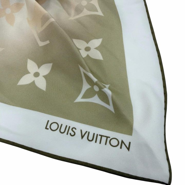 極美品☆LOUIS VUITTON ルイヴィトン M77546 ビジェール・サン アンド シルク サンバイザー モノグラム ベージュ系 正規品 保存袋付き