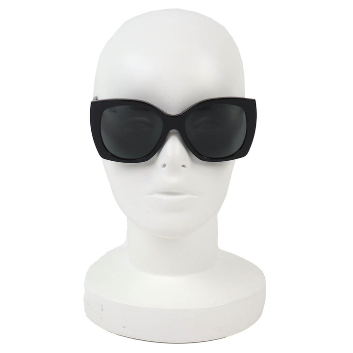 極美品△CHANEL シャネル 5519-A ココマーク ハート スクエアシェイプ アイウェア サングラス 現行品 ブラック 55□17 140 デモレンズ