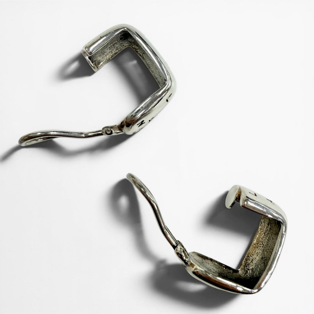 極美品◇CHANEL シャネル ヴィンテージ 925 ロゴ刻印 両耳用 クリップ式 イヤリング アクセサリー シルバー 重量12.7g レディース