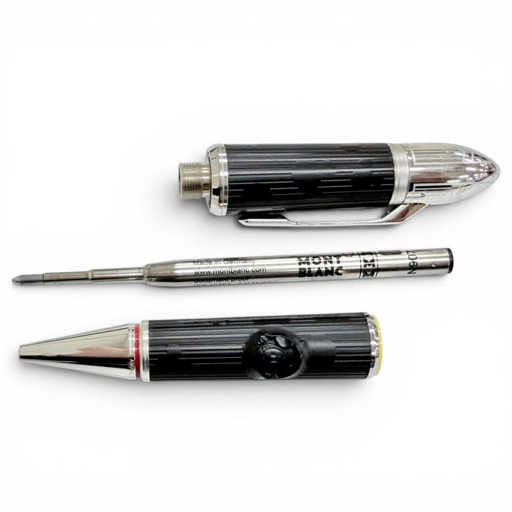 良品△MONTBLANC モンブラン グレートキャラクター ウォルト ディズニー スペシャルエディション ボールペン ブラック シルバー 筆記◎