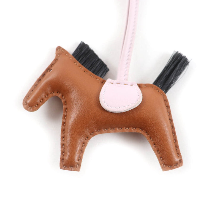 極美品★HERMES エルメス ロデオチャーム クラン PM ゴールド/モーヴペール/ブラック アニョーミロ バッグチャーム B刻印 箱付き 仏製
