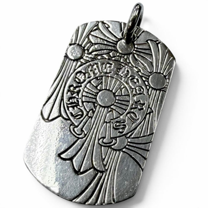 良品□CHROME HEARTS クロムハーツ D TAG LRG GOD BLESS SV925 ラージ ドッグタグ ペンダント ゴッドブレス ペンダントトップ シルバー