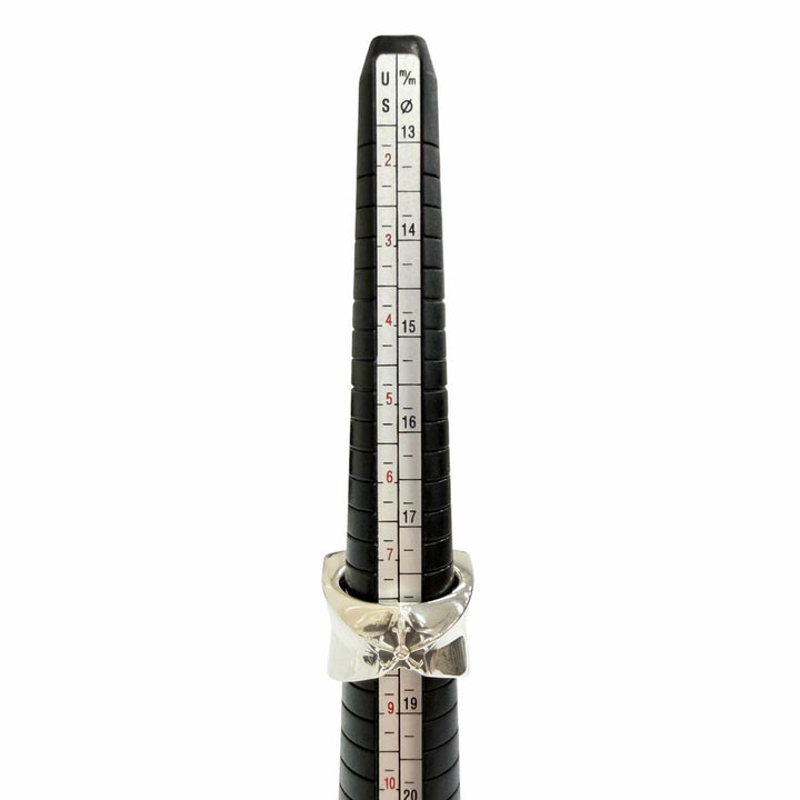 美品△CHROME HEARTS クロムハーツ STR LRG ラージスター リング 指輪 アクセサリー 925 シルバー JP17号 重量46.7g メンズ オススメ◎