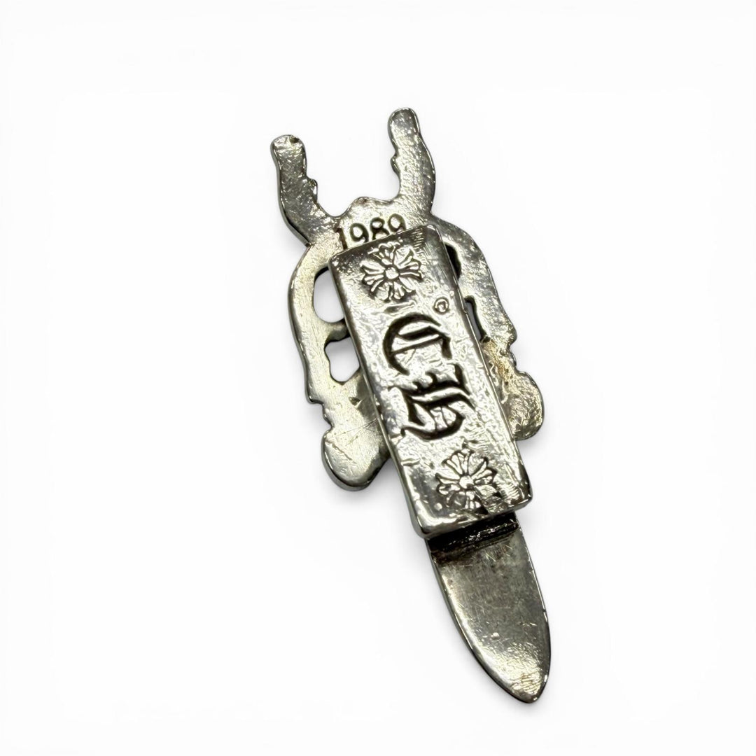美品▼CHROME HEARTS クロムハーツ HAIRBAND DAGGER ダガー コンチョ ヘアアクセサリー シルバー 925 重量11.1g メンズ レディース