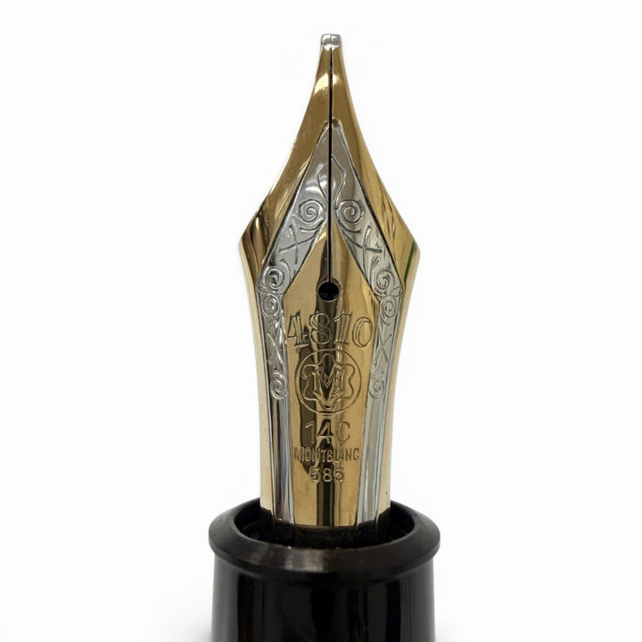 良品□MONTBLANC モンブラン ヴィンテージ 60s マイスターシュテュック 149 キャップ式 ペン先14C Bニブ 万年筆 ブラック ゴールド
