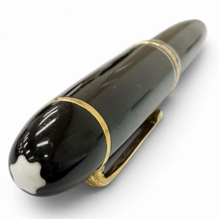 良品□MONTBLANC モンブラン ヴィンテージ 60s マイスターシュテュック 149 キャップ式 ペン先14C Bニブ 万年筆 ブラック ゴールド