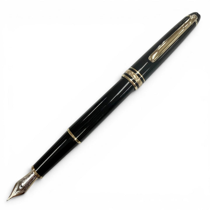 良品▼MONTBLANC モンブラン マイスターシュテュック クラシック ペン先14K Fニブ ホワイトスター 万年筆 ブラック ゴールド ドイツ製