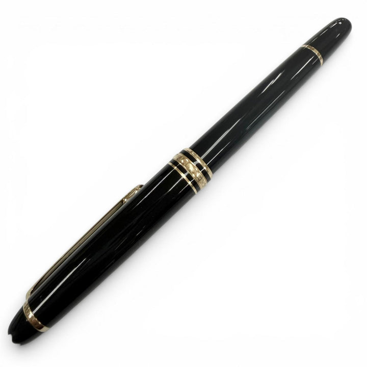 良品▼MONTBLANC モンブラン マイスターシュテュック クラシック ペン先14K Fニブ ホワイトスター 万年筆 ブラック ゴールド ドイツ製