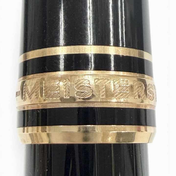 良品▼MONTBLANC モンブラン マイスターシュテュック クラシック ペン先14K Fニブ ホワイトスター 万年筆 ブラック ゴールド ドイツ製