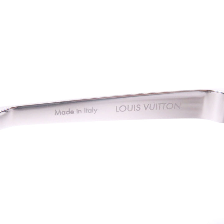 美品□LOUIS VUITTON ルイヴィトン 2022年製 Z0489E プティスプソン・キャットアイ サングラス ブラック シルバー 56□17-135 イタリア製