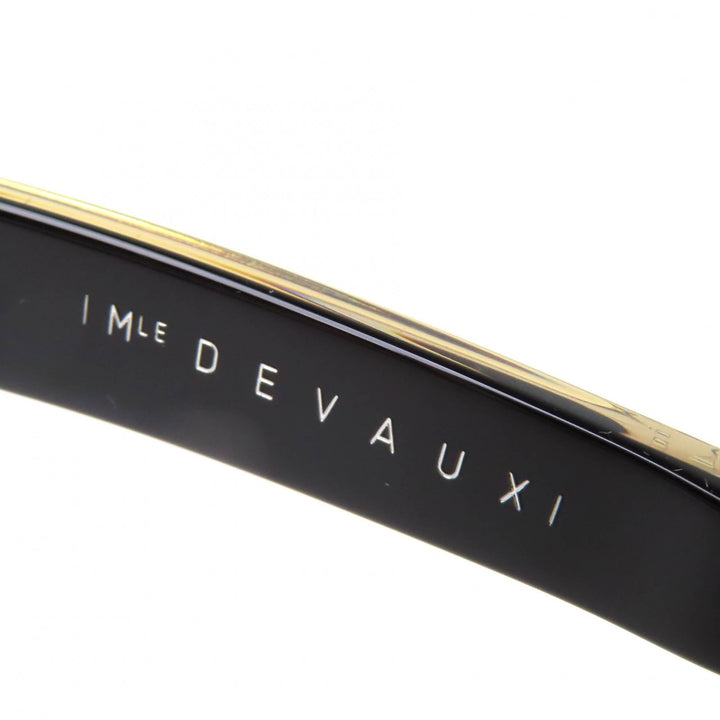 美品△JACQUESMARIEMAGE ジャックマリーマージュ JMMDU1 DEVAUX 236/350 ウェリントン サングラス ブラック ゴールド金具 43□27 度入り