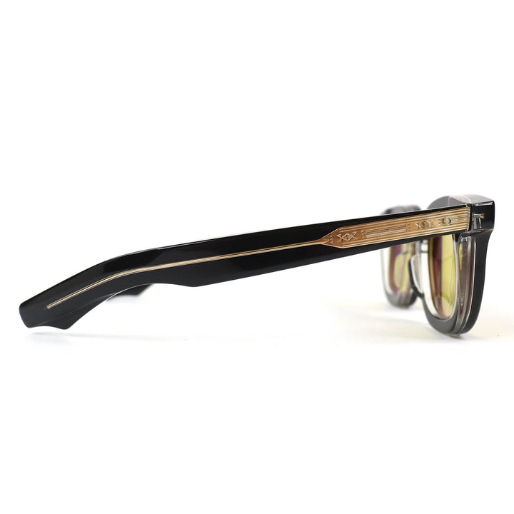 美品△JACQUESMARIEMAGE ジャックマリーマージュ JMMDU1 DEVAUX 236/350 ウェリントン サングラス ブラック ゴールド金具 43□27 度入り