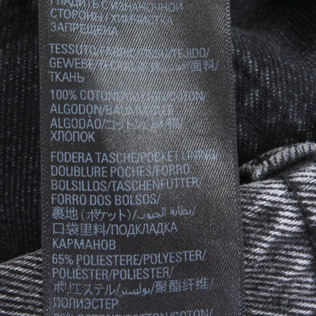 美品□BALENCIAGA バレンシアガ 22AW 697829 Flared denim ウォッシュ加工 フレア デニムパンツ ブラック XXS イタリア製 正規品 メンズ
