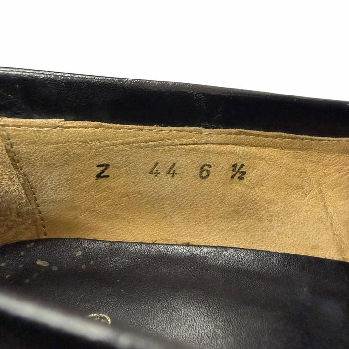 【ドンドン見直し】美品□Ermenegildo Zegna エルメネジルドゼニア レザー 一部クロコダイル Napoli Couture コイン ローファー 黒 6.5