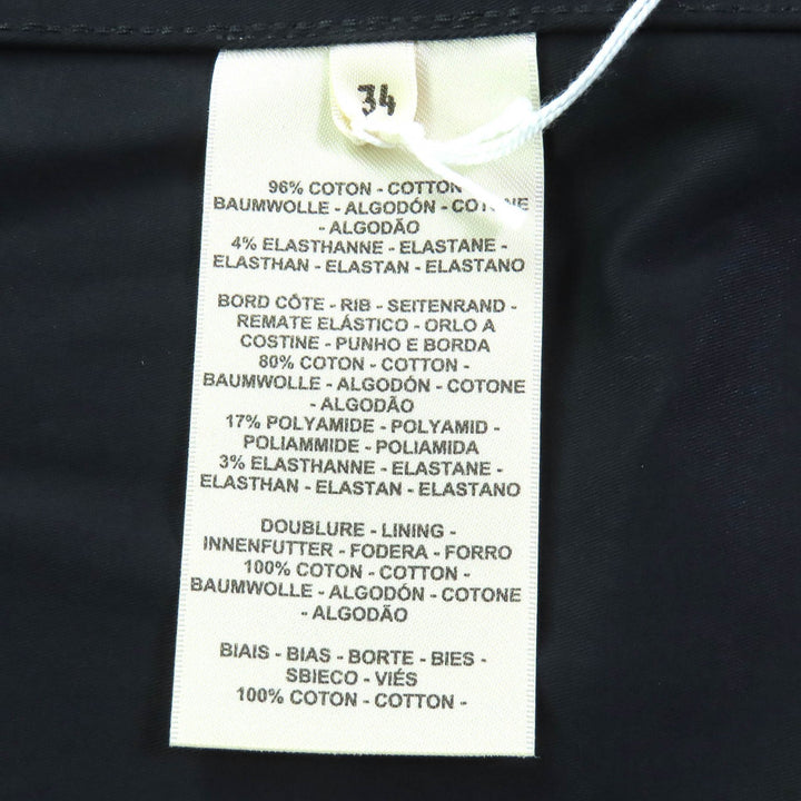 未使用品△HERMES エルメス 25SS 5E0552DQ コットン100% セリエボタン エケストルディール ZIP UP ノースリーブ ワンピース ブラック 34