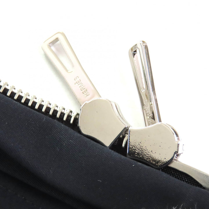 未使用品△HERMES エルメス 25SS 5E0552DQ コットン100% セリエボタン エケストルディール ZIP UP ノースリーブ ワンピース ブラック 34