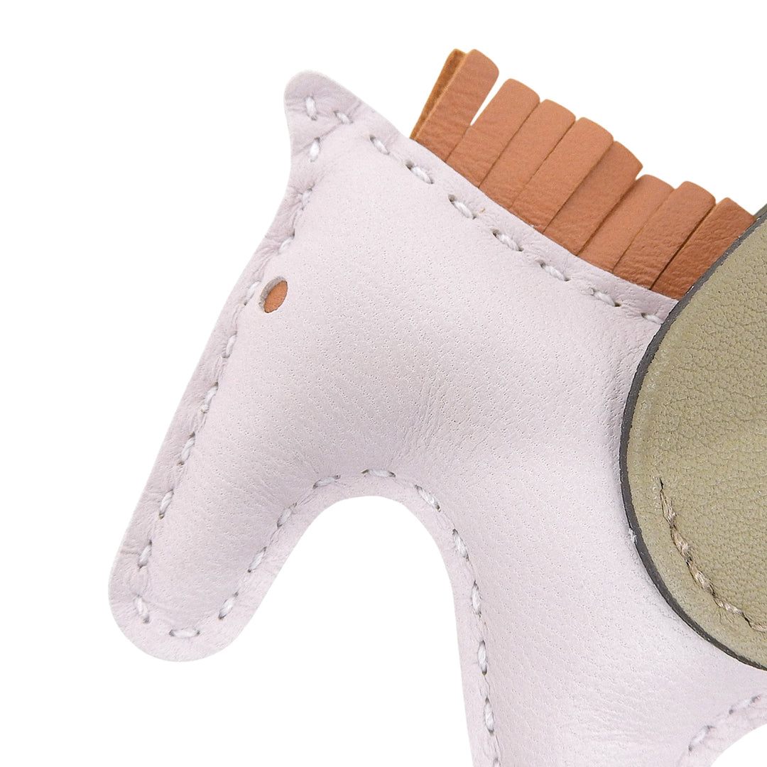 極美品▲HERMES エルメス ロデオ ペガサス PM アニョーミロ モーヴペール/ベージュマルファ/パンドエピス バッグチャーム W刻印 箱付仏製