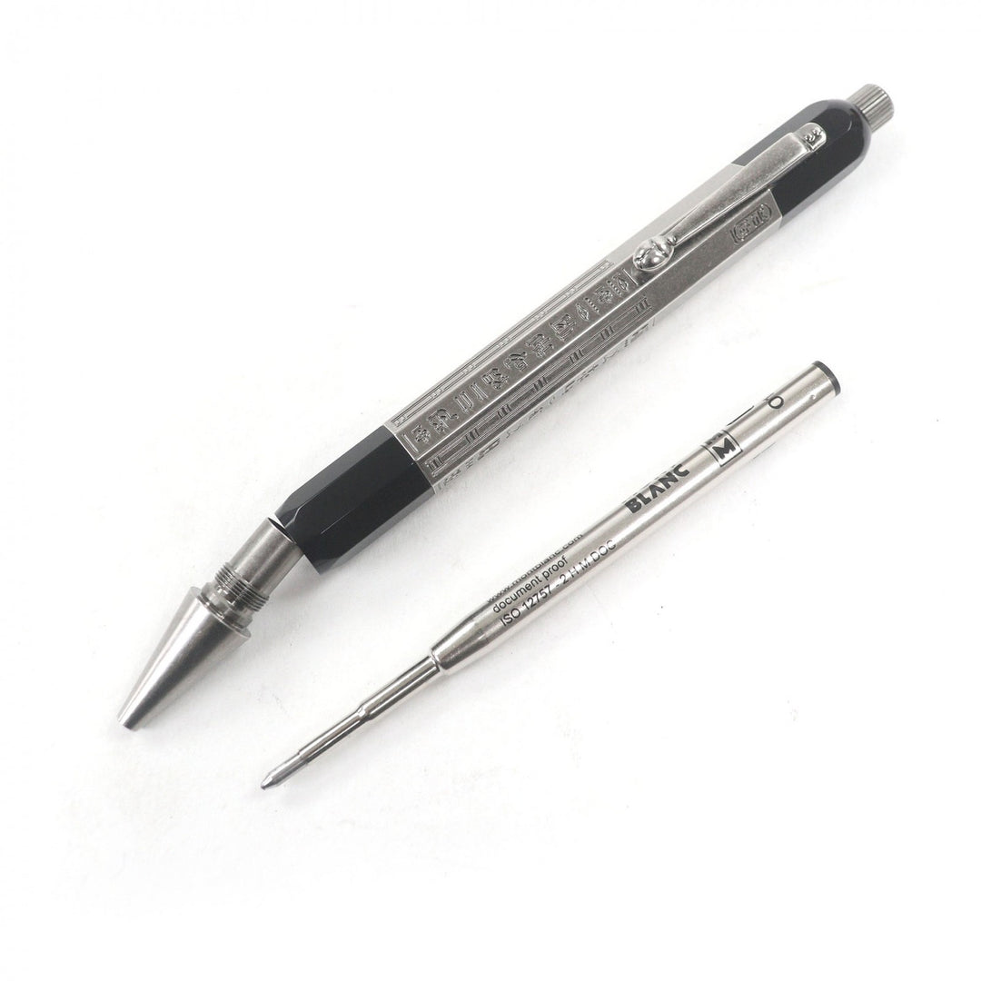 美品□MONTBLANC モンブラン ヘリテイジ エジプトマニア ドゥエ ヒエログリフ ボールペン ガンメタリック ブラック ケース付き ドイツ製