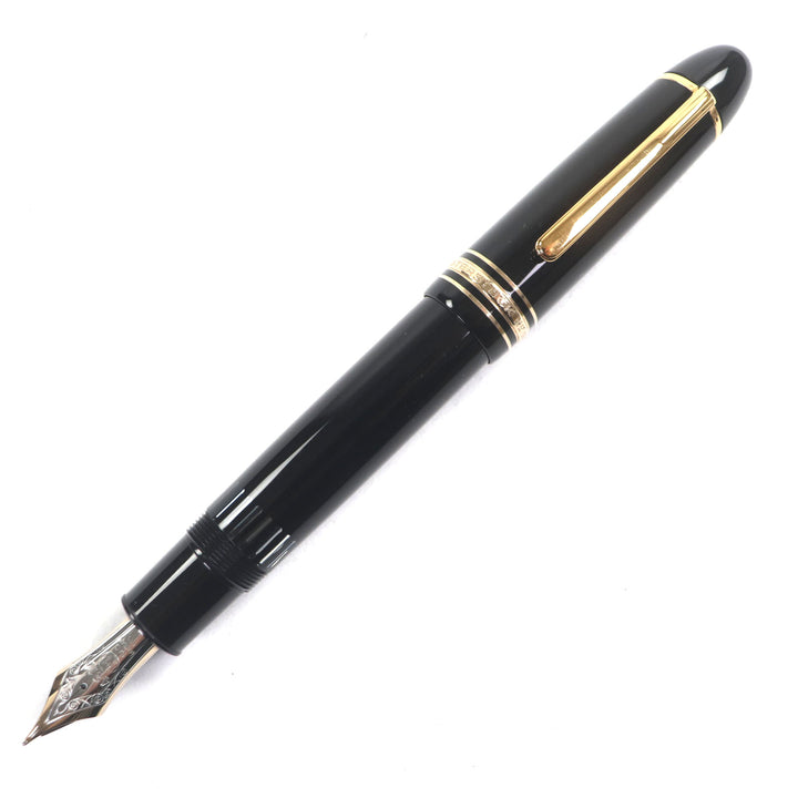 美品▼MONTBLANC モンブラン マイスターシュテュック 149 ペン先14K Fニブ ホワイトスター 万年筆 ブラック ゴールド ドイツ製 メンズ