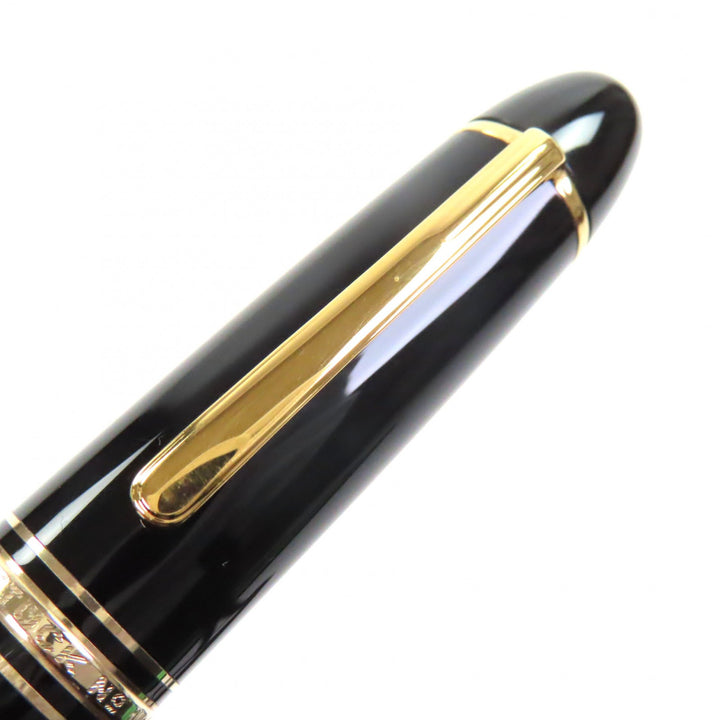 美品▼MONTBLANC モンブラン マイスターシュテュック 149 ペン先14K Fニブ ホワイトスター 万年筆 ブラック ゴールド ドイツ製 メンズ