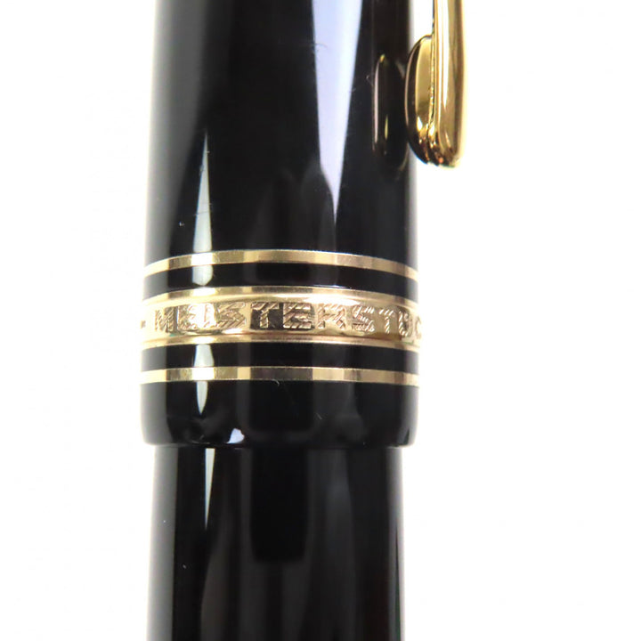 美品▼MONTBLANC モンブラン マイスターシュテュック 149 ペン先14K Fニブ ホワイトスター 万年筆 ブラック ゴールド ドイツ製 メンズ