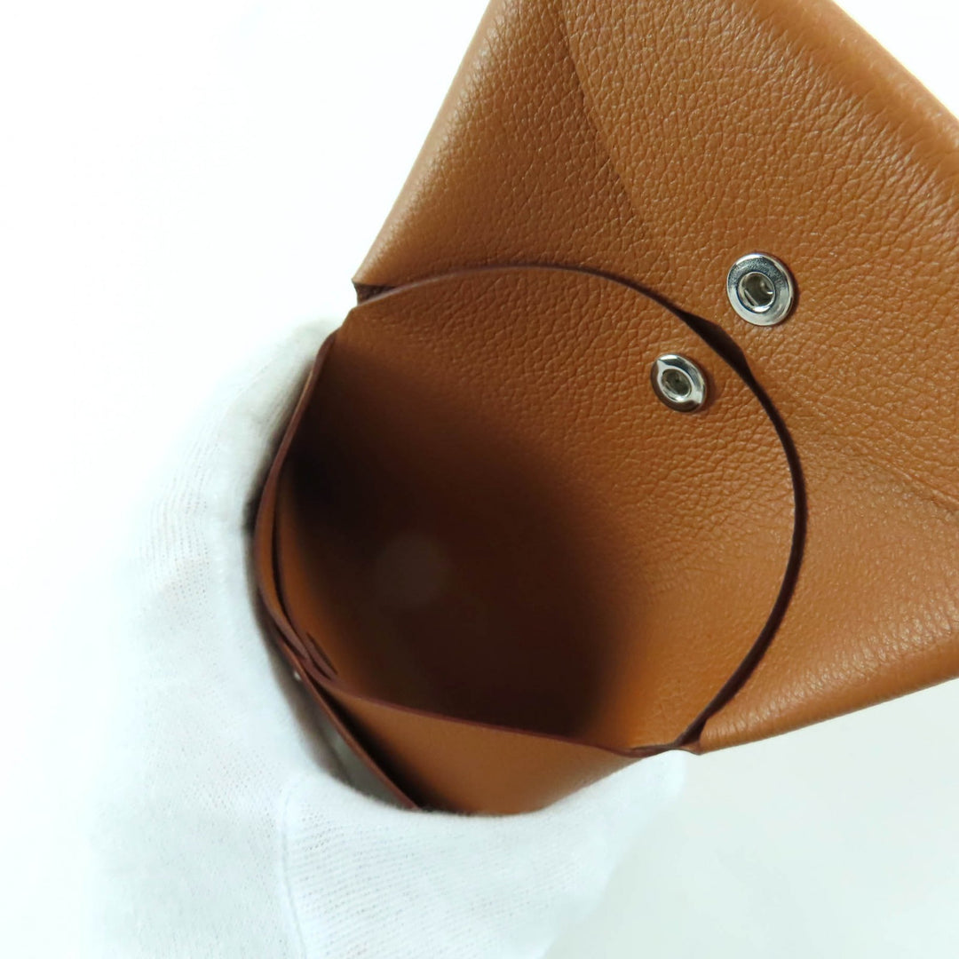 未使用品★HERMES エルメス カルヴィ デュオ ゴールド エバーカラー コインケース カードケース W刻印 箱付き フランス製 レディース