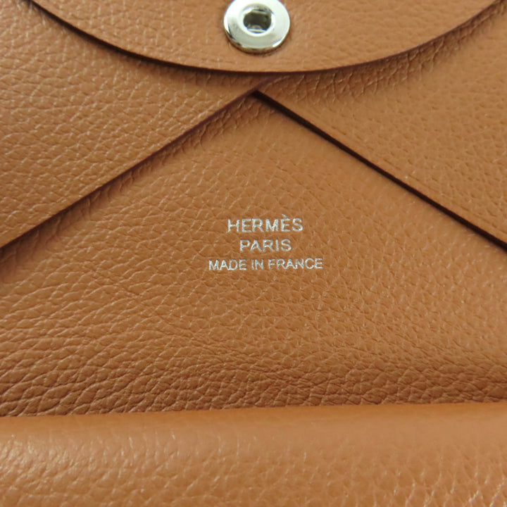 未使用品★HERMES エルメス カルヴィ デュオ ゴールド エバーカラー コインケース カードケース W刻印 箱付き フランス製 レディース