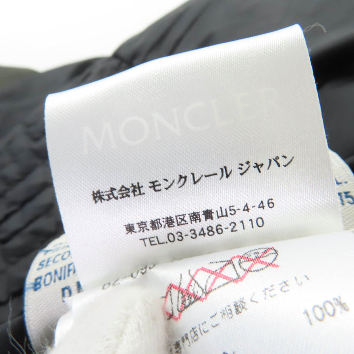 良品☆MONCLER モンクレール OROPHIN レザー使い ロゴワッペン・フード付 ZIP UP ダウンコート カーキ 1 正規品 レディース