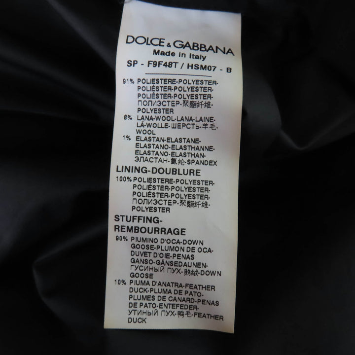 未使用品☆DOLCE&amp;GABBANA ドルチェ＆ガッバーナ F9F48T レッドローズプリント リバーシブル ダウンコート 42 伊製 正規品 レディース