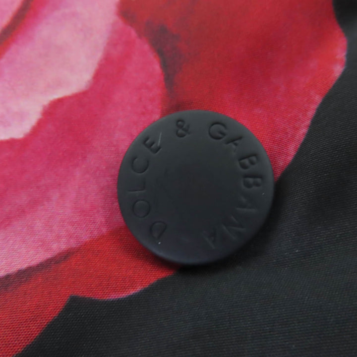 未使用品☆DOLCE&amp;GABBANA ドルチェ＆ガッバーナ F9F48T レッドローズプリント リバーシブル ダウンコート 42 伊製 正規品 レディース