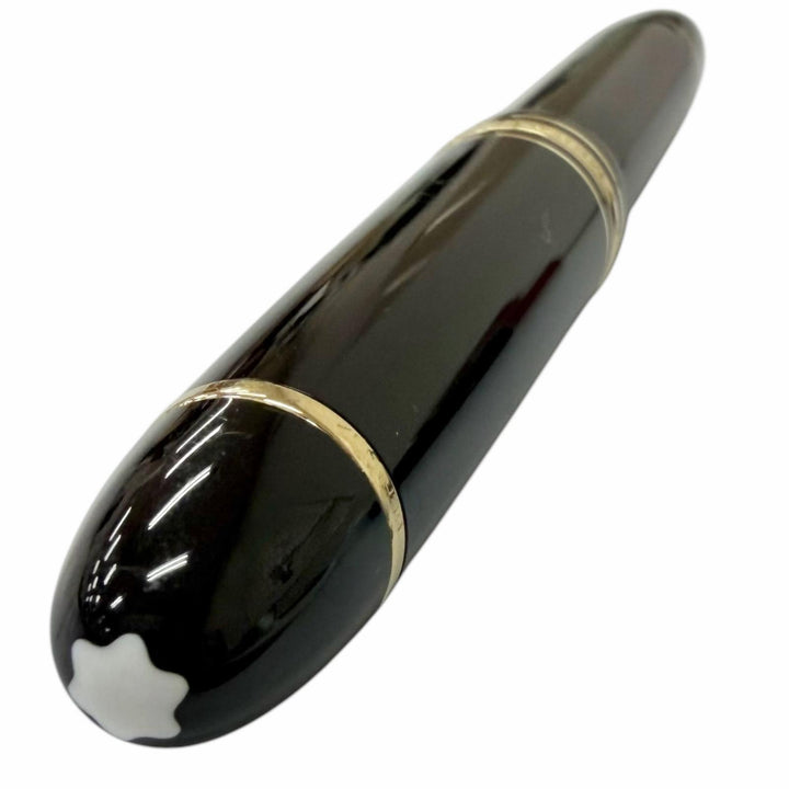 良品□MONTBLANC モンブラン マイスターシュテュック 149 ペン先18K Fニブ キャップ式 万年筆 ブラック ゴールド ドイツ製 メンズ