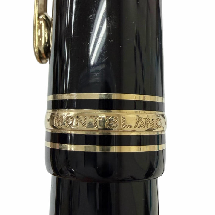 良品□MONTBLANC モンブラン マイスターシュテュック 149 ペン先18K Fニブ キャップ式 万年筆 ブラック ゴールド ドイツ製 メンズ