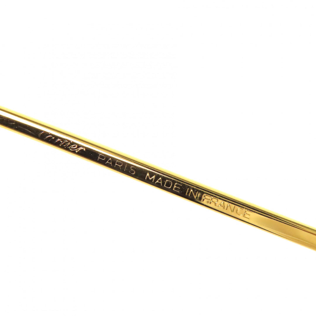 美品△Cartier カルティエ パンテール ティアドロップ サングラス アイウェア ゴールド ボルドー 56□14 135 度入り フランス製 メンズ